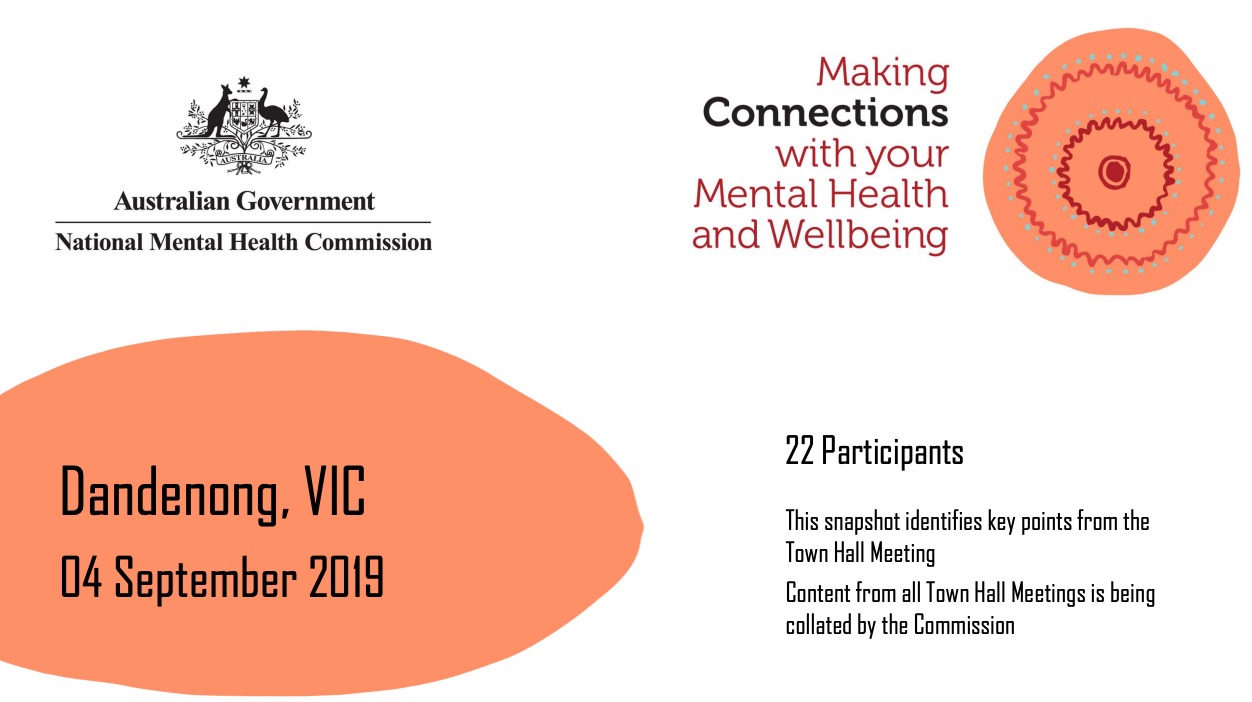 Making Connections with your Mental Health and Wellbeing, Dandenong, VIC