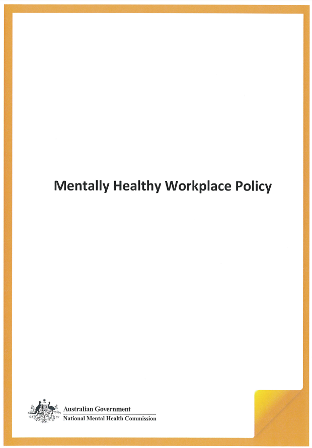 Mentally Healthy Workplace Policy