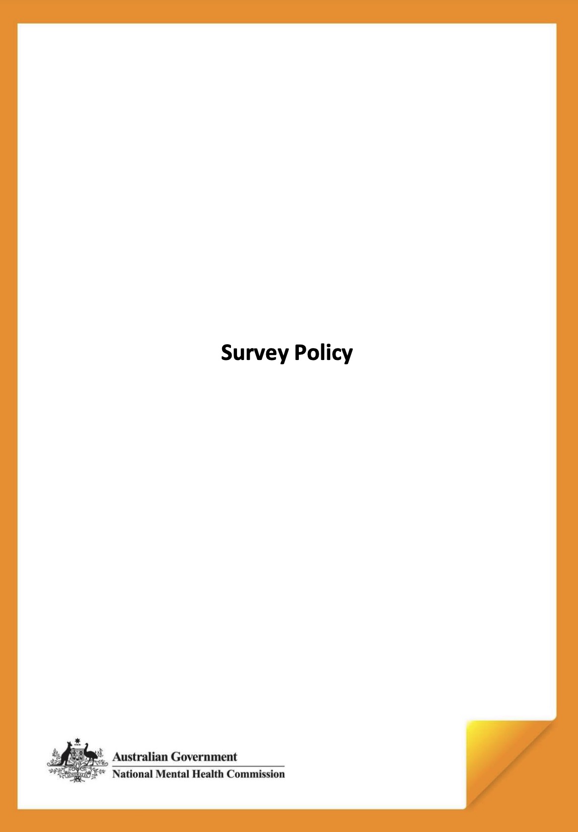 NMHC Survey Policy