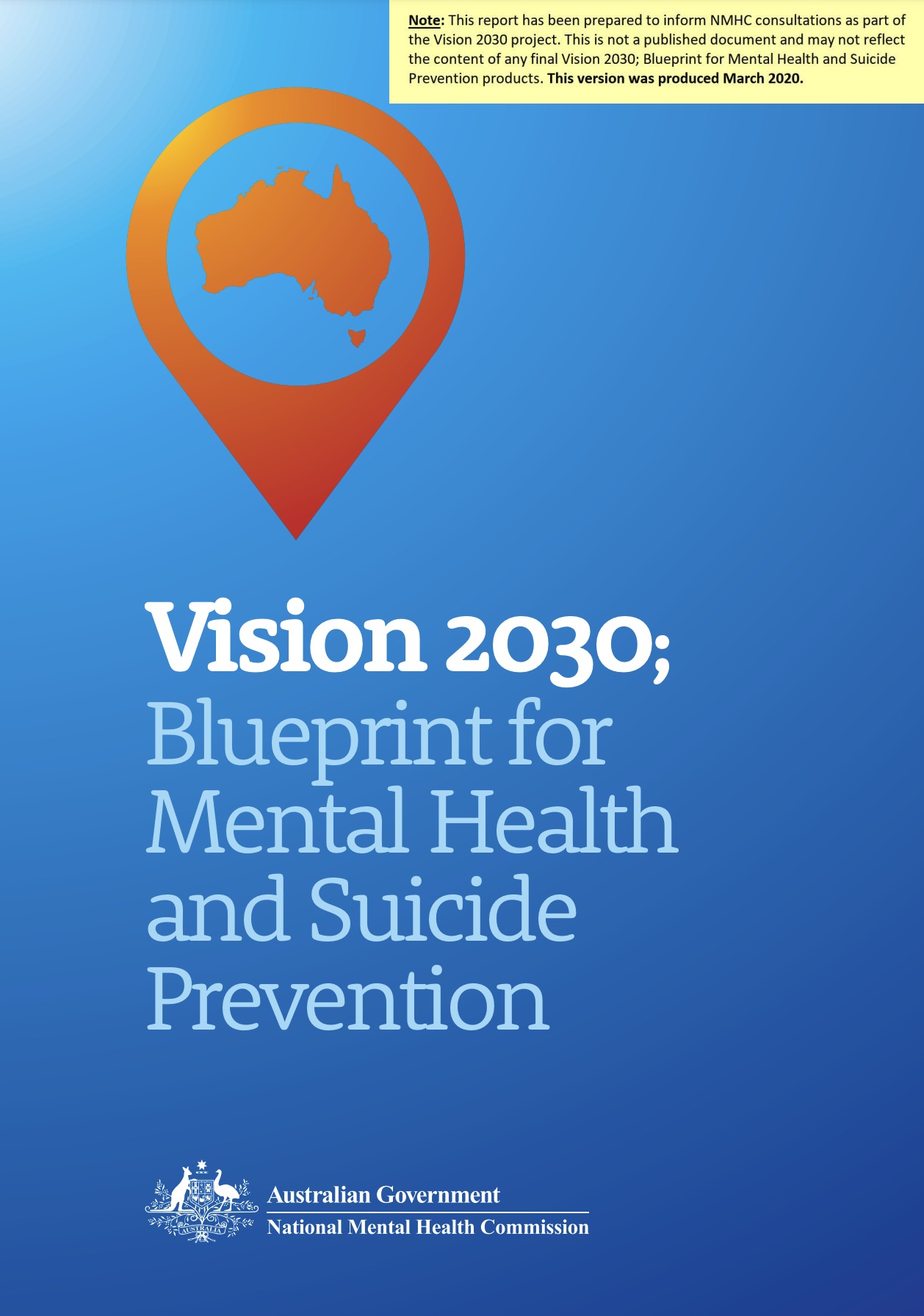 Vision 2030, Blueprint for Mental Health and Suicide Prevention