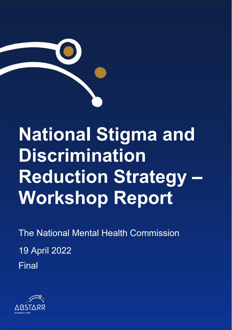 Stigma Strategy ABSTARR front page with blue gradient background