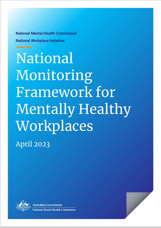 Cover page of framework with blue background and white title text