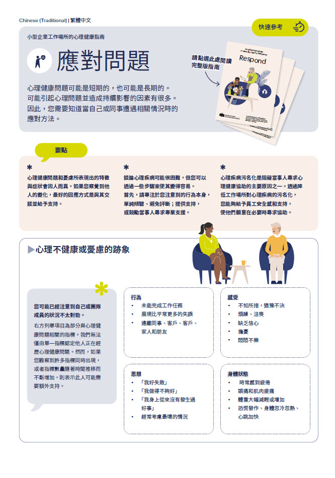 First page of quick reference guide
