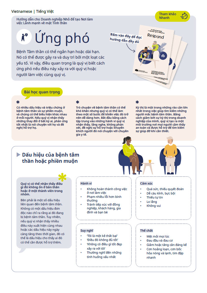 First page of quick reference guide