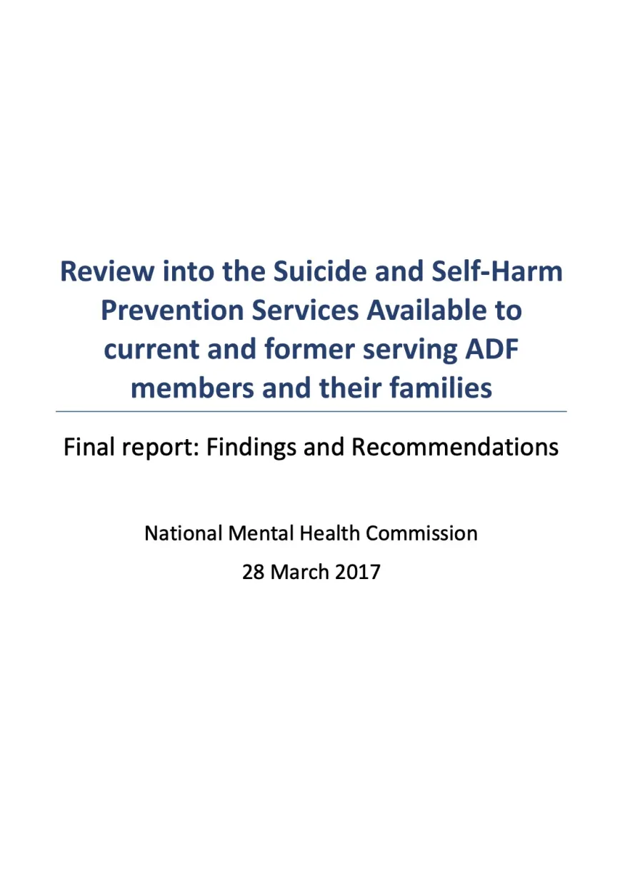 Final report: Findings and Recommendations