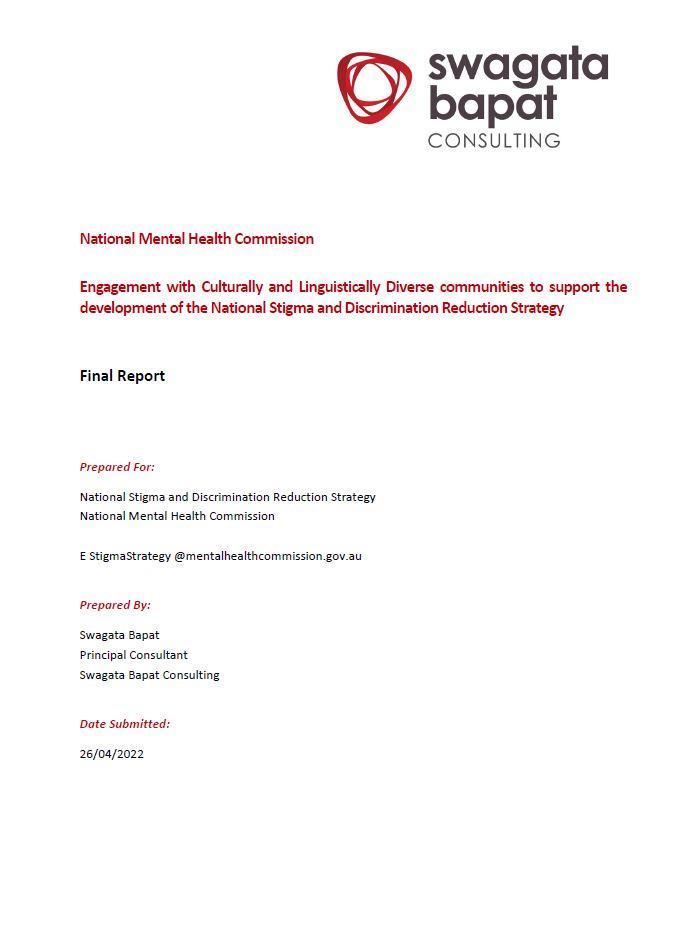 First document page of report