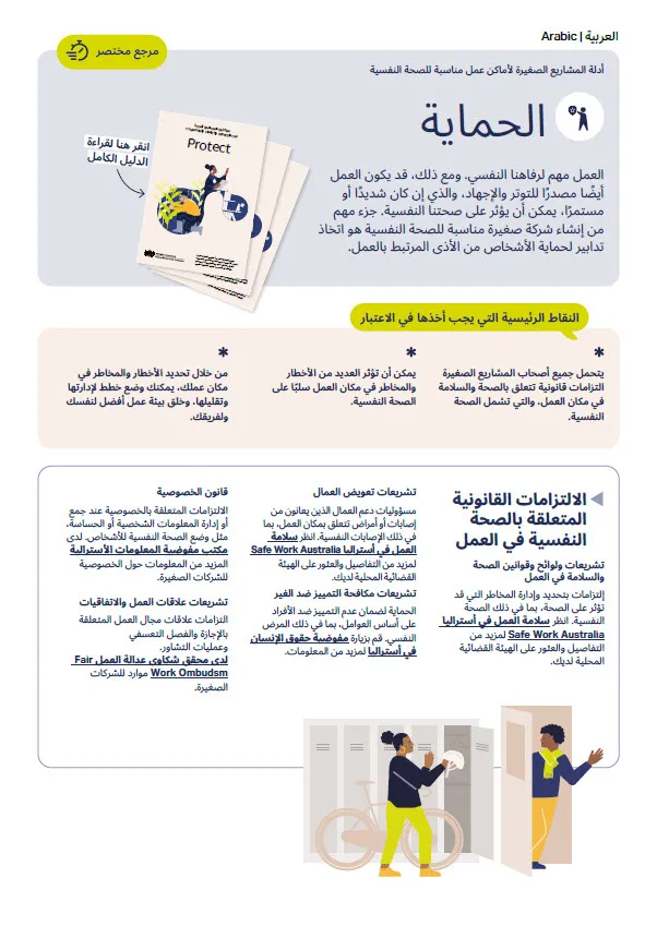 First page of quick reference guide