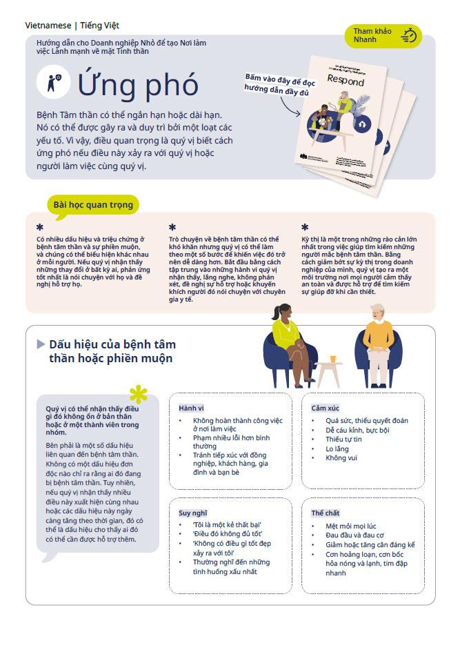 First page of quick reference guide