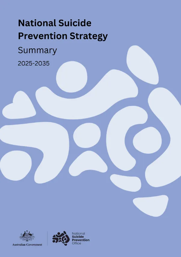 Covre of the Summary of the National Suicide Prevention Strategy 2025-2035