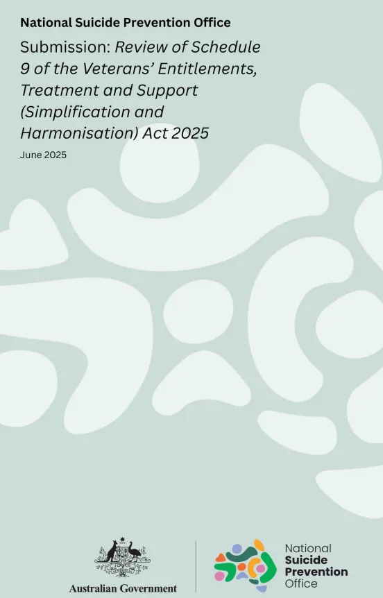 Cover of the Submission to the Defence and Veteran Services Commission Submission