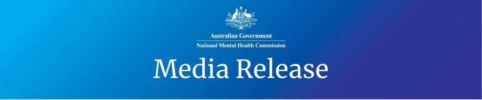 Media release banner with blue background and Australian Government Crest with Commission logo