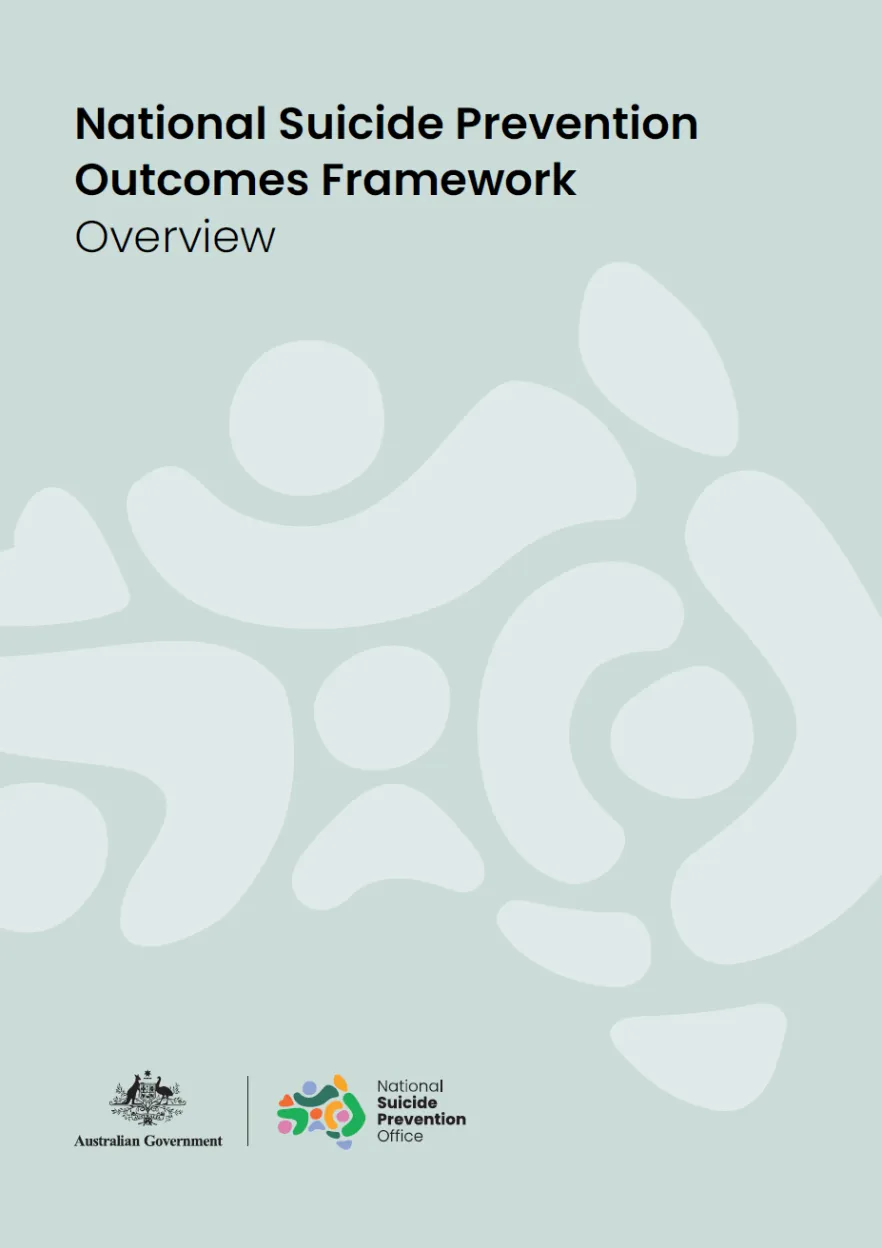 Cover page for National Suicide Prevention Outcomes Framework Overview
