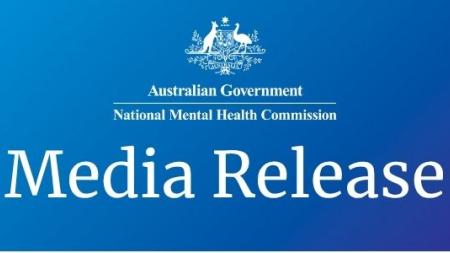 Media release banner with blue background and Australian Government Crest with Commission logo