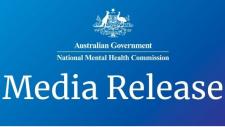 Media release banner with blue background and Australian Government Crest with Commission logo