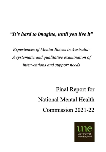Final Report for National Mental Health Commission 2021-22
