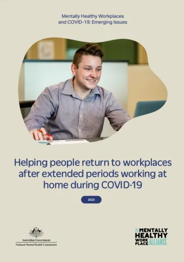 Helping people return to workplaces after extended periods working at home during COVID-19