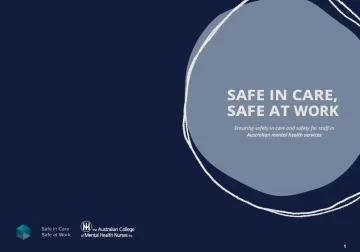 SAFE IN CARE, SAFE AT WORK