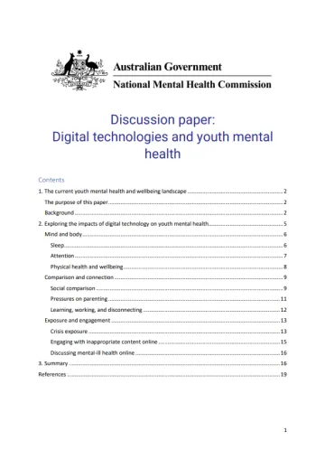 Index of the discussion paper
