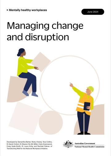 Cover page of guide with title text and illustration of people working