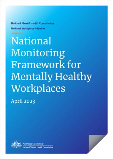 Cover page of framework with blue background and white title text