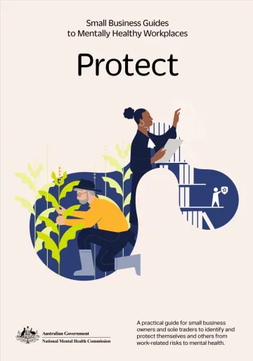 Cover of guide with title text and illustration of horticulturist and librarian 