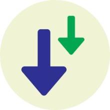 Two down arrows