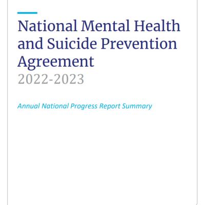 Cover page of National Agreement progress report